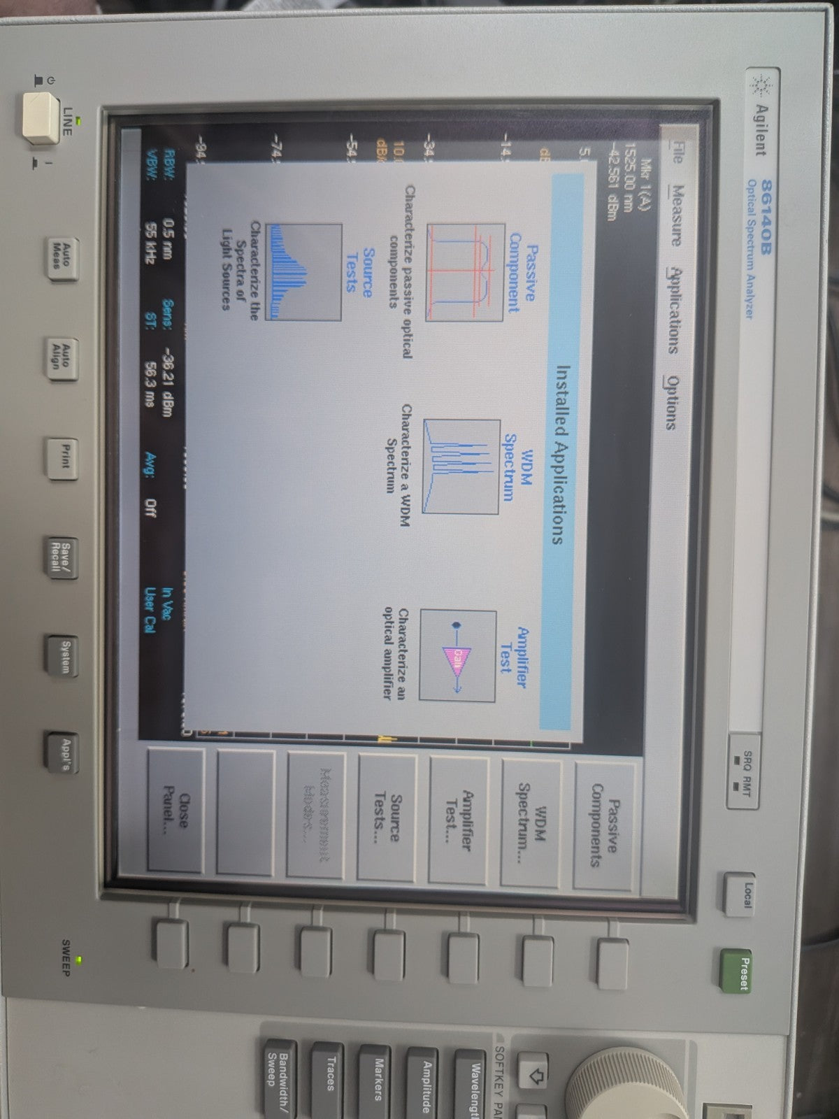 HP Agilent 86140B Optical Spectrum Analyzer OSA