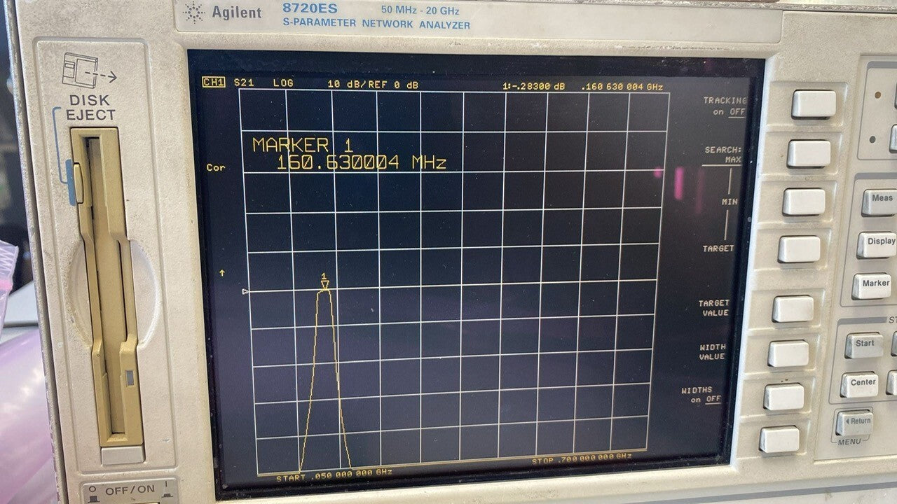 K&L Band Pass Filter 160 MHz 20 MHz BW