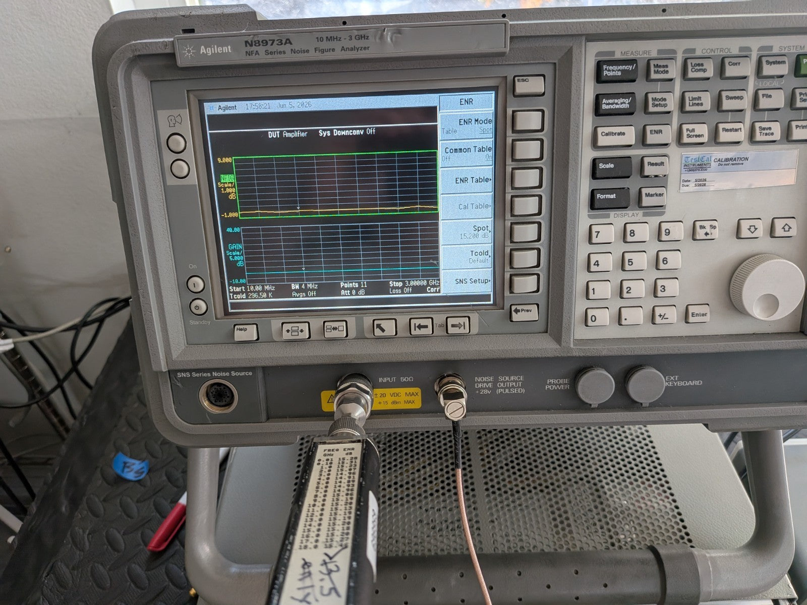 HP Agilent Keysight N8973A Noise Figure Analyzer 3GHz